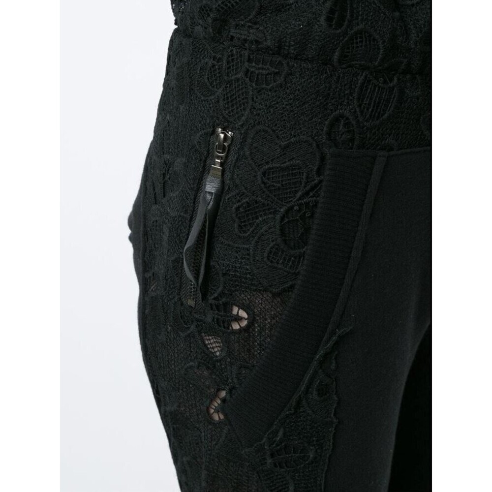 Andrea Bogosian Track Pants NWT Black Lace Suzanne Trousers Retail $477 Size S - Picture 4 of 8